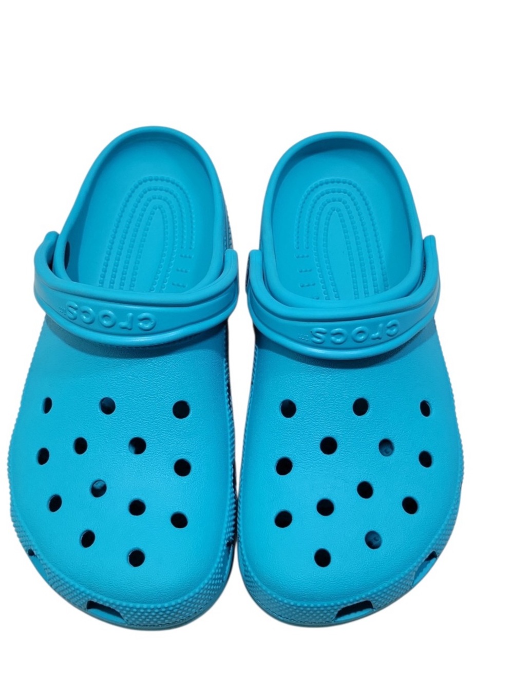 Crocs Comfortable Bright Aqua Turquoise Crocs Sz(10W) (8M)